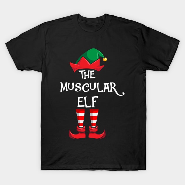 Muscular Elf Matching Family Christmas Workout T-Shirt by hazlleylyavlda